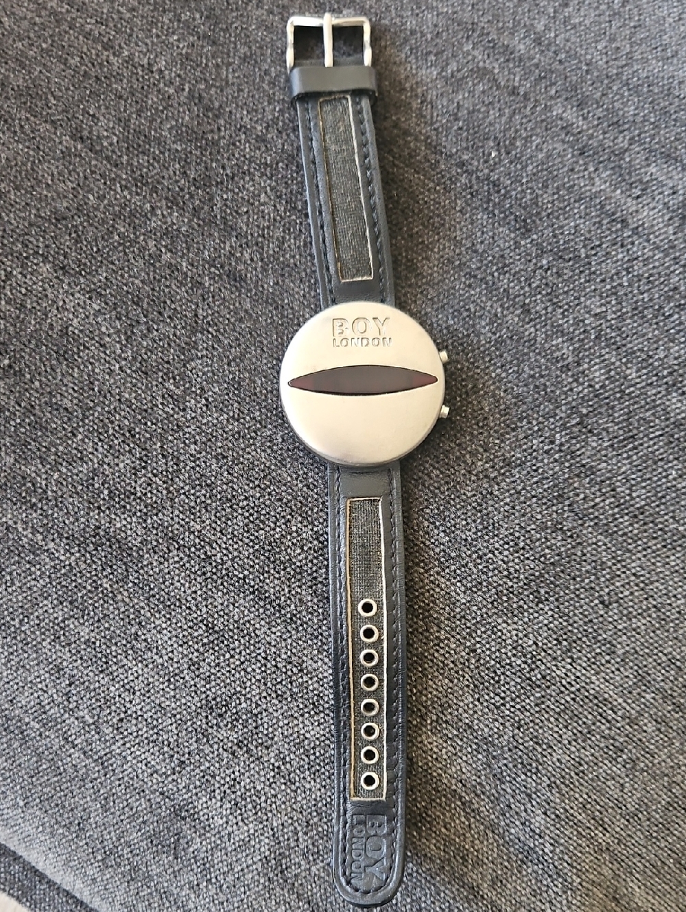 Vintage Boy London Genuine Leather Strap Digital Watch